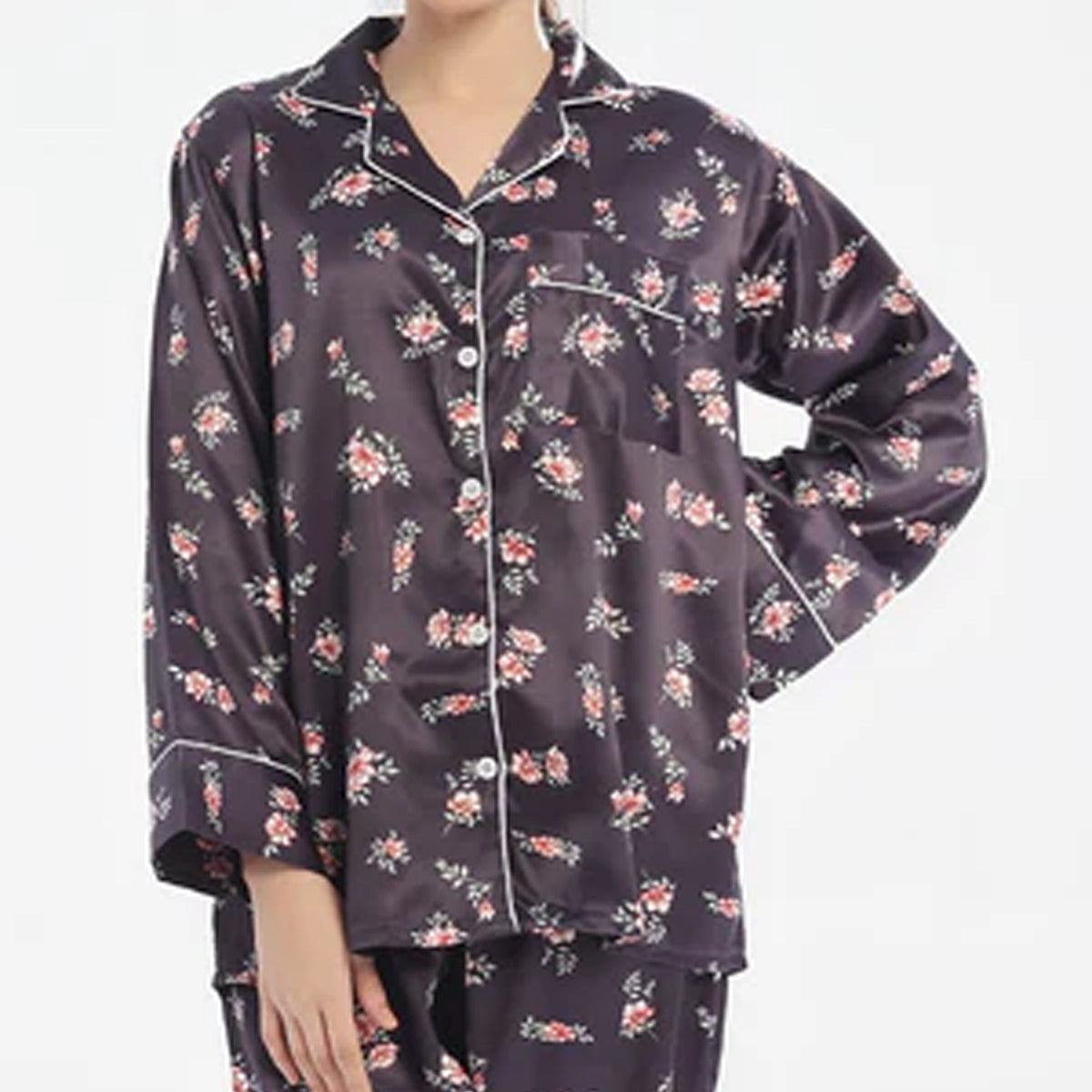 Flourish Summer Cooling Linen 2-Piece Pajama Set With Scrunchie