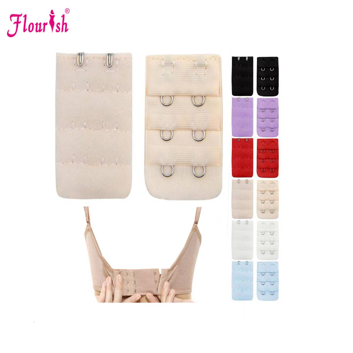 Pack Of 3 Extended Buckle Belt Lengthened Bra Extenders Extension Hooks for womens and girls
