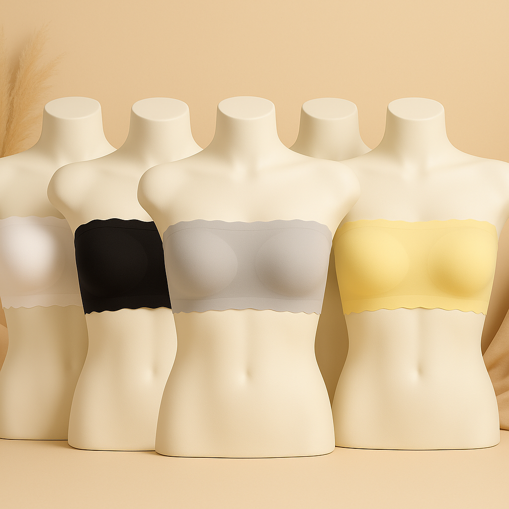 Flourish Strapless Bandeau Bra β Wireless, Padded & Seamless Tube Top S436