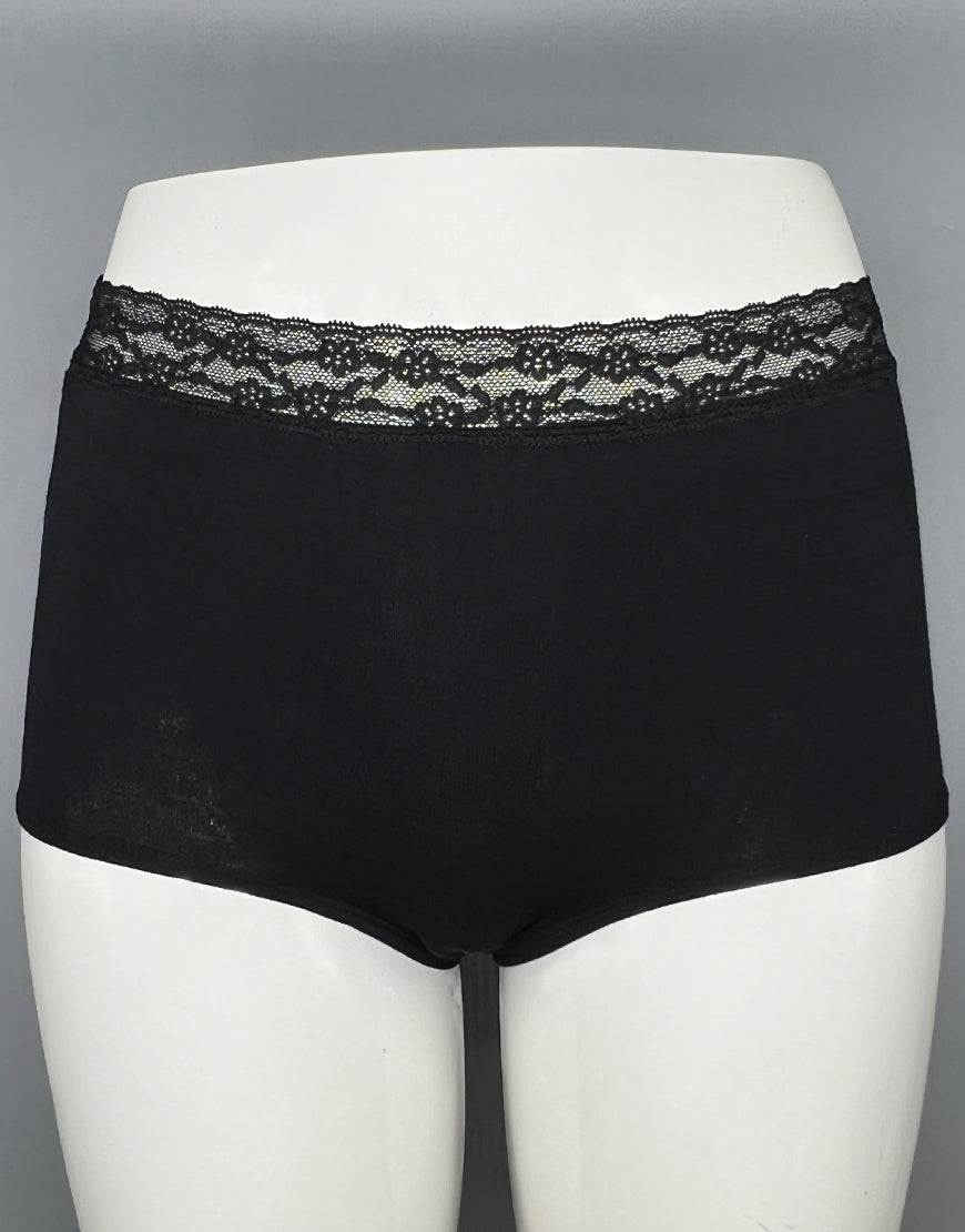 LOSHA VISCOSE COTTON BOYSHORT -BLACK