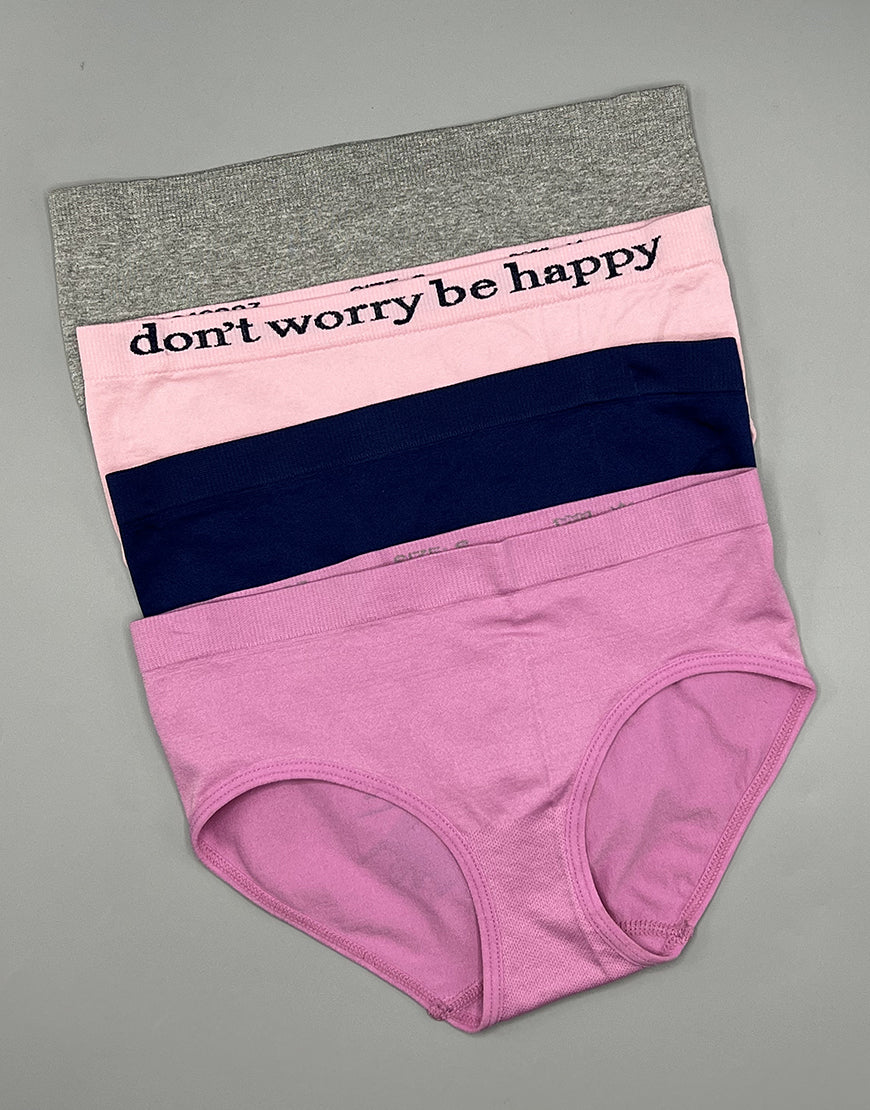 TEENS PACK OF 4 SEAMLESS HIPSTER PANTIES-OPERA MAUVE