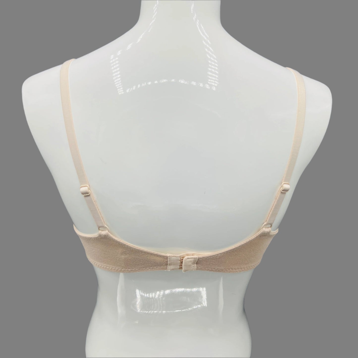 LOSHA DEEP PLUNG LIGHTLY PADDED WIRED COTTON T-SHIRT BRA -SKIN