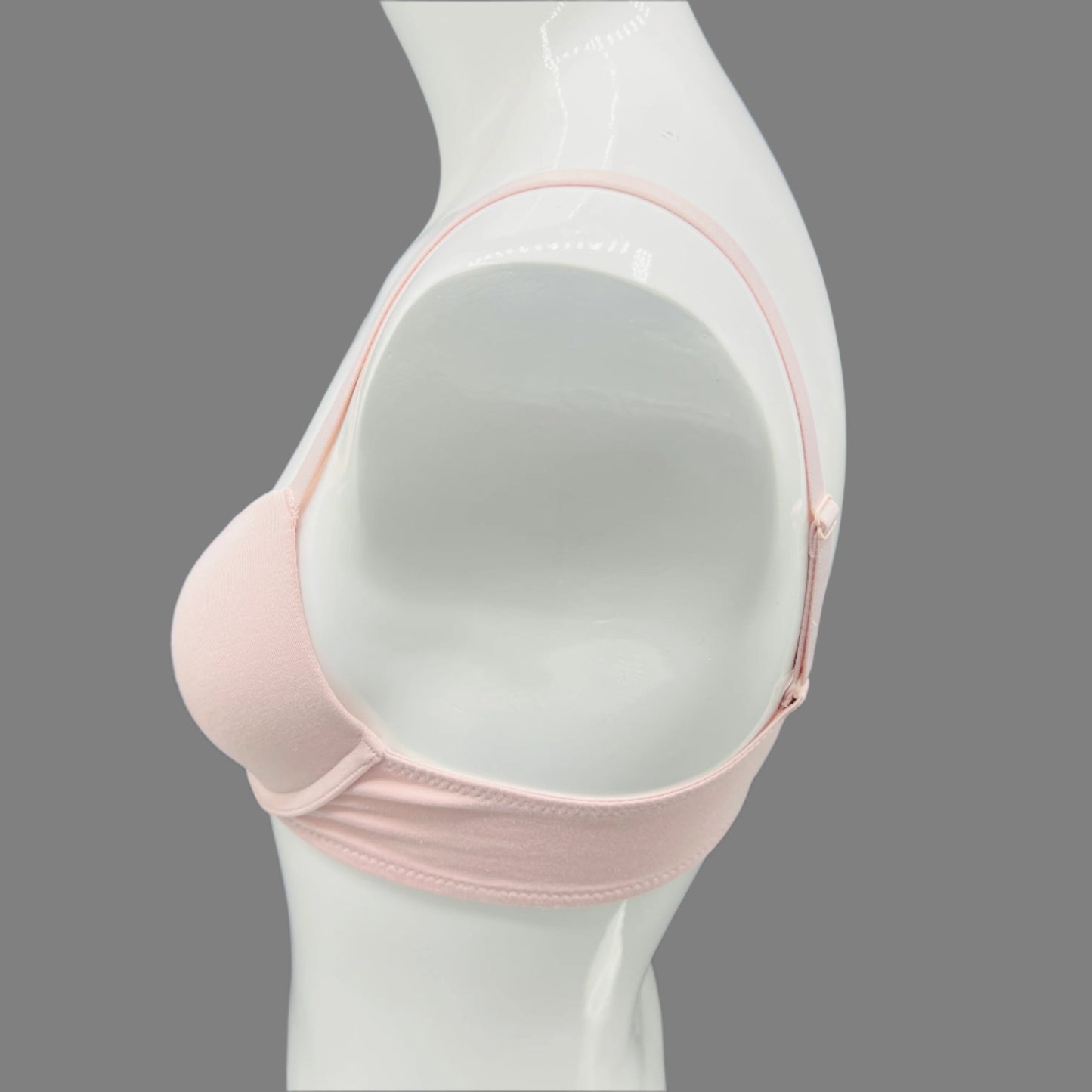 LOSHA DEEP PLUNG LIGHTLY PADDED WIRED COTTON T-SHIRT BRA -SOFT PINK