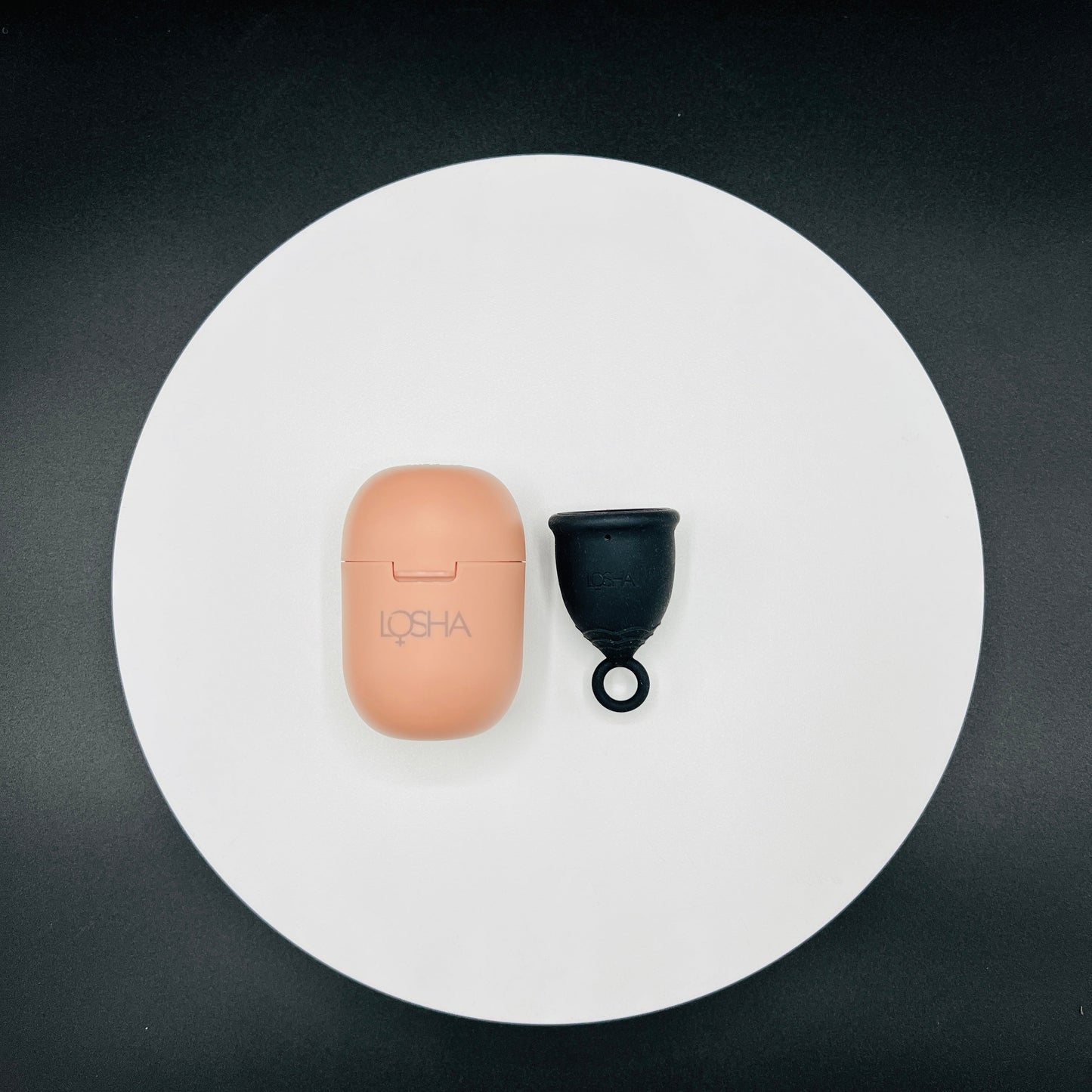 Losha Menstrual Cup WITH CupMate Sterilization Box-Black