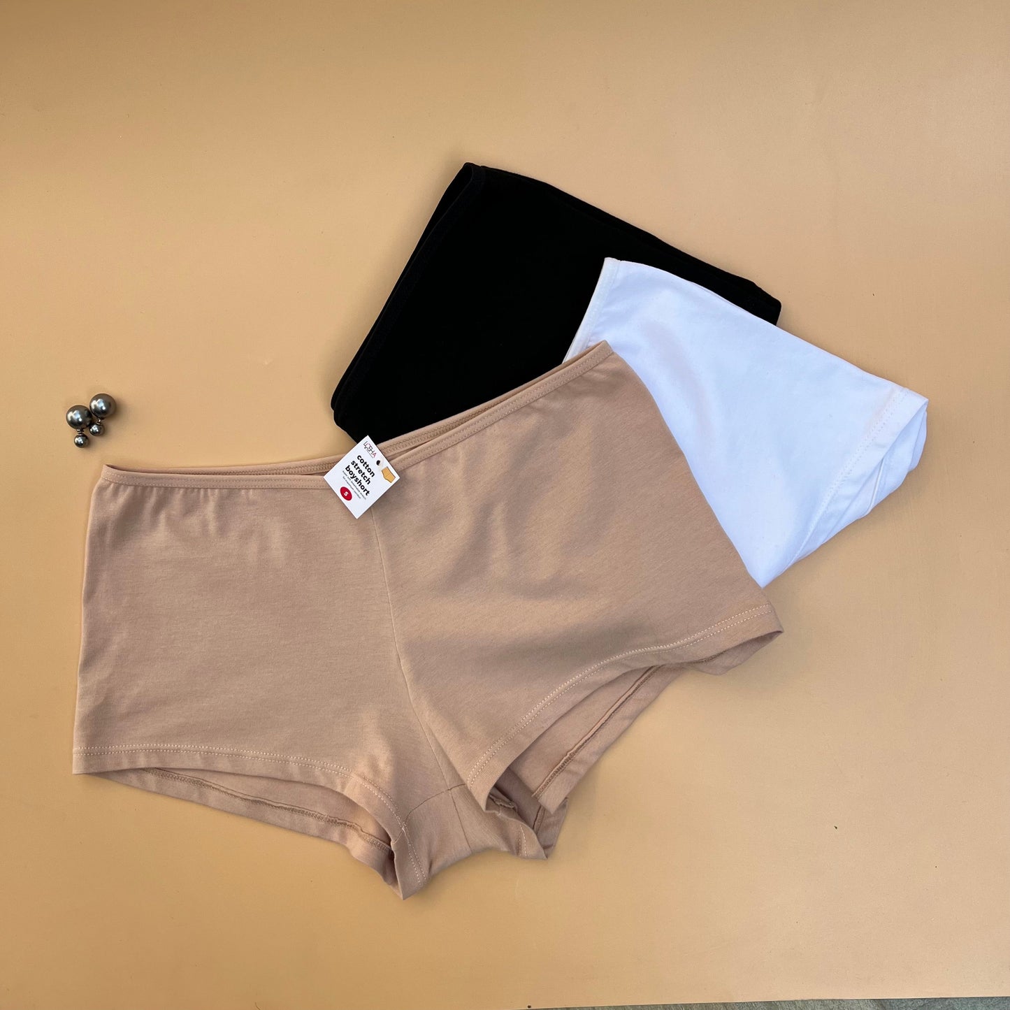 PACK OF 3 SUPER SOFT COTTON BOY SHORTS BRIEF-ASSORTED