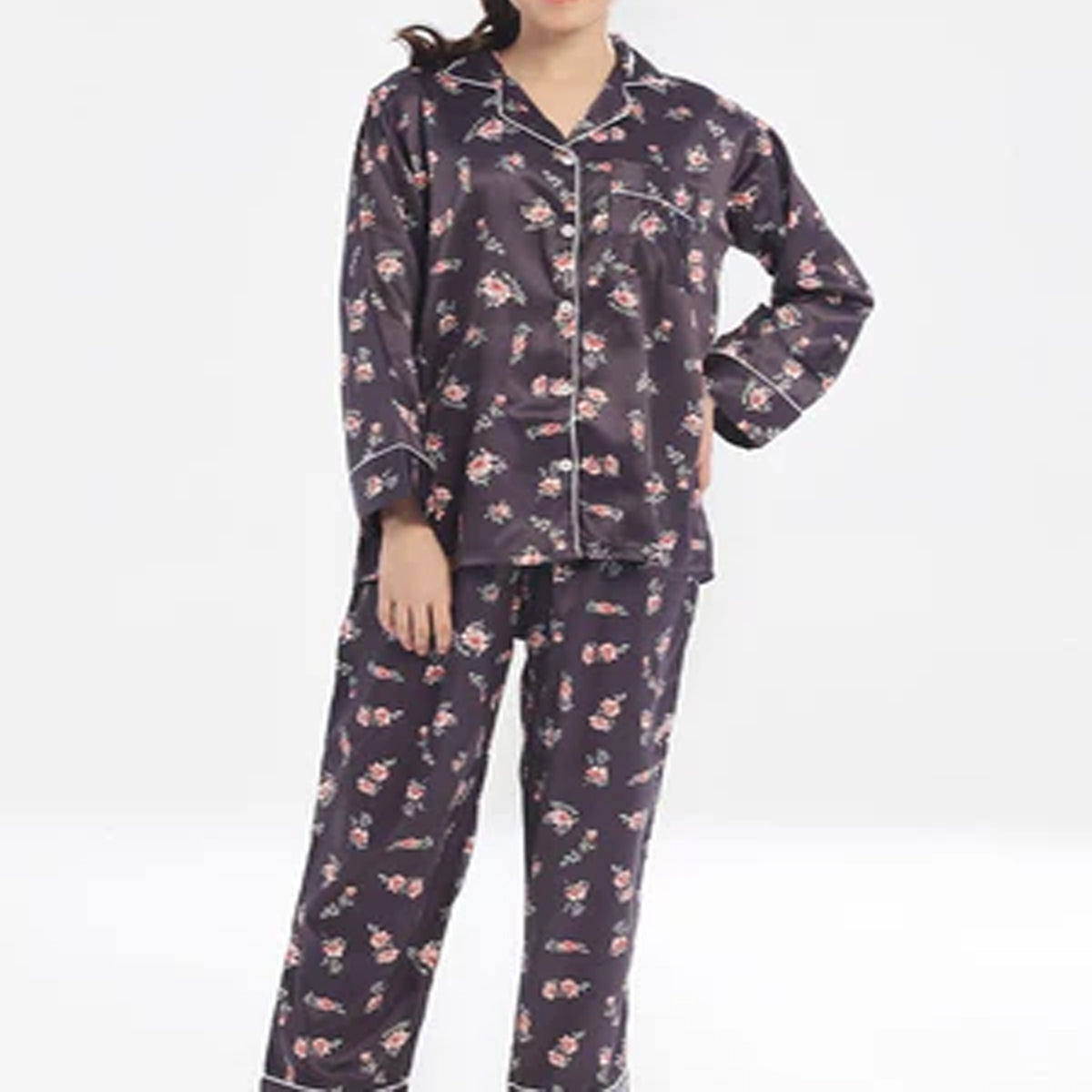 Flourish Summer Cooling Linen 2-Piece Pajama Set With Scrunchie
