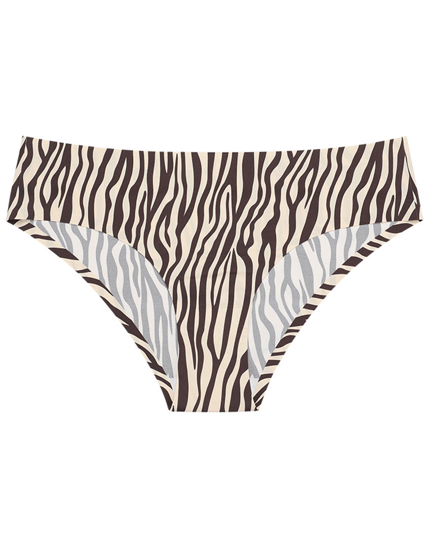 Losha Mid waist Laser Cut Panty -ZEBRA