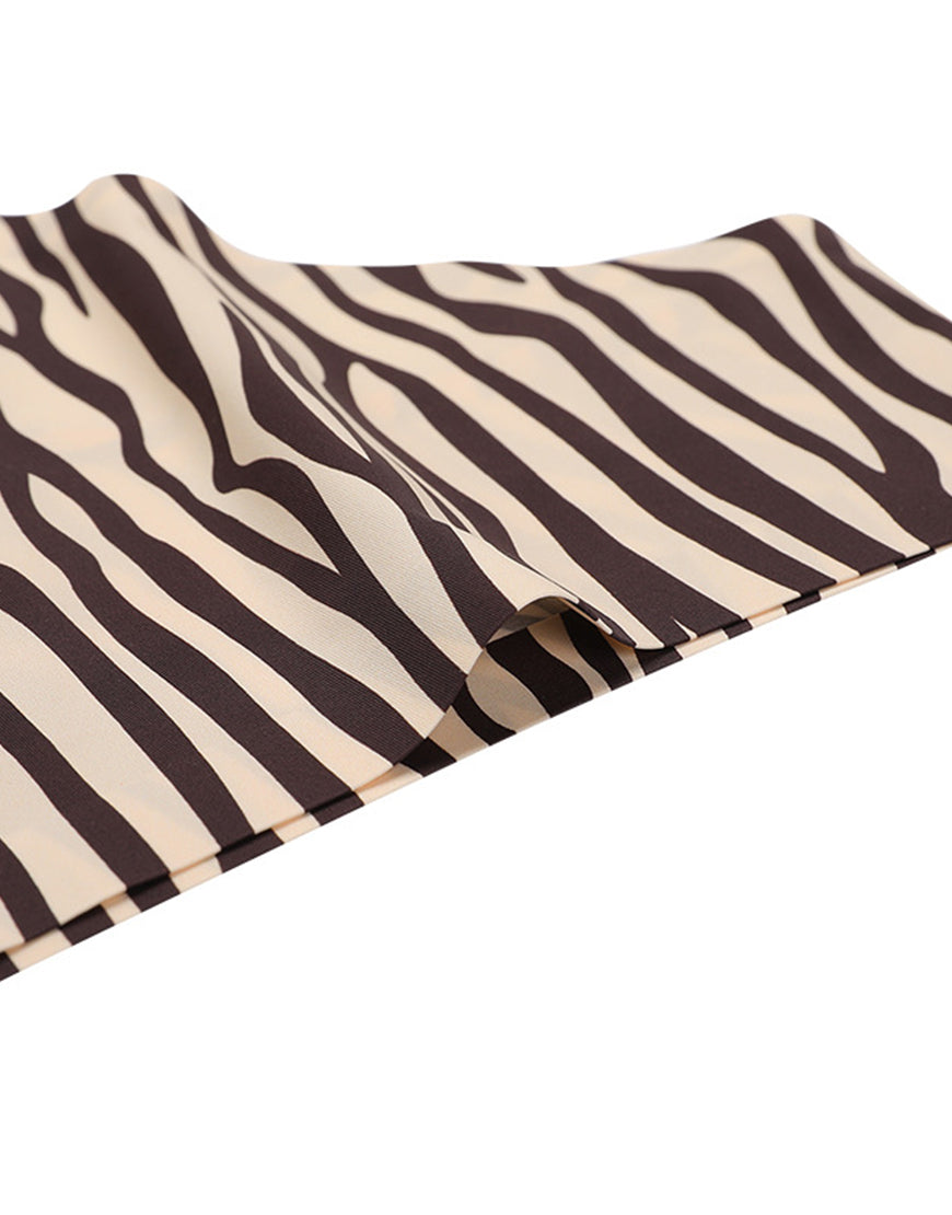 Losha Mid waist Laser Cut Panty -ZEBRA