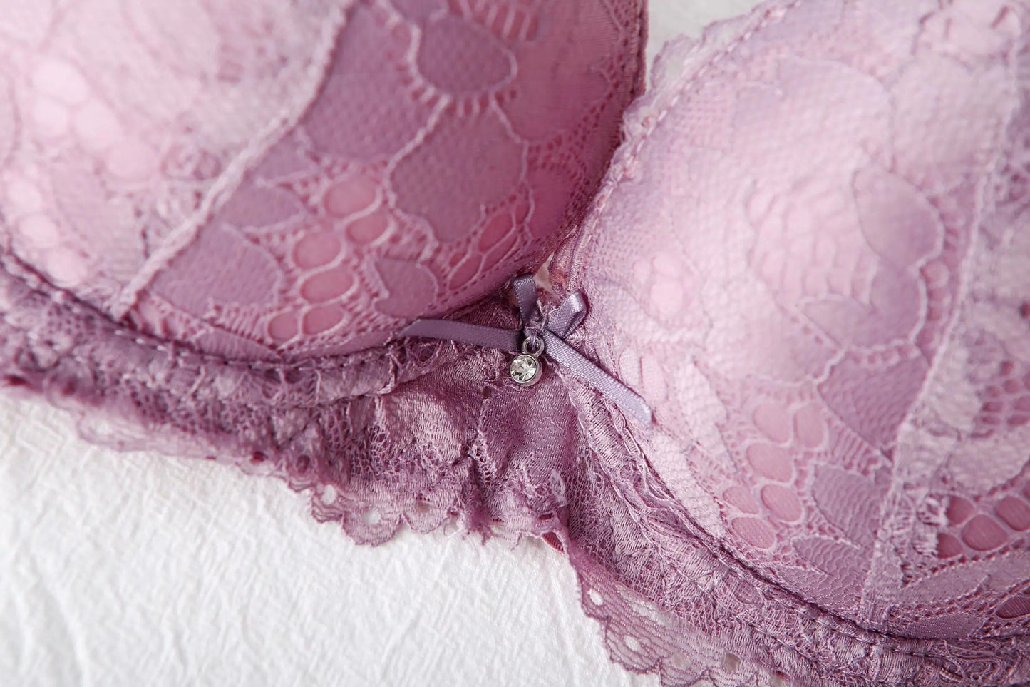 Flourish Elegant Lace Bra & Panty Set β Push Up & Double Padded Comfort with Floral Detailing (8855)