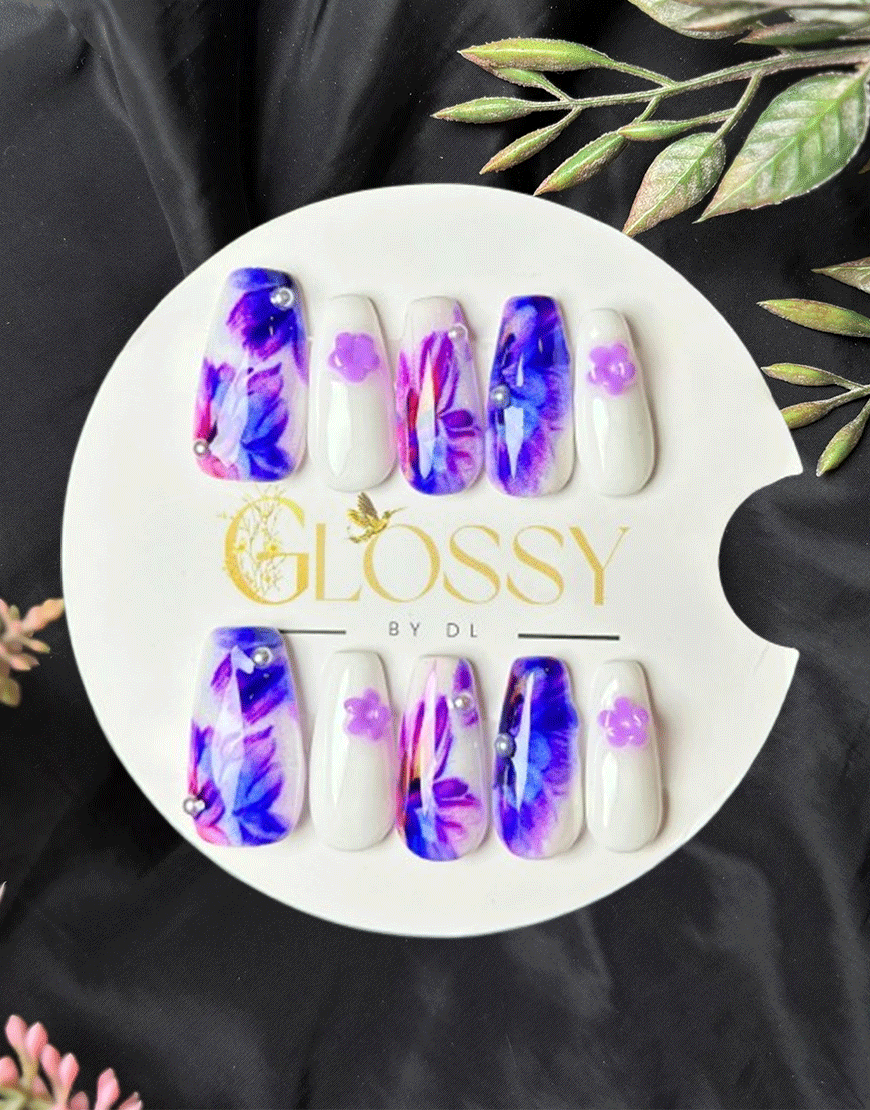 GDL Nail Art-Purple Blossom