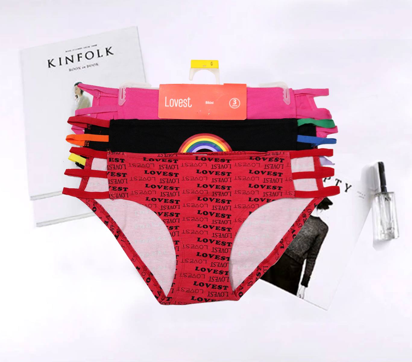 Flourish Pack Of 3 Sexy Thong Printed Underwear Thong Panties Comfortable Seamless & Breathable