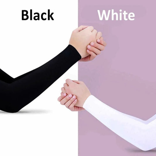 Flourish 1 Pair Sun Protection Compression Cooling Sports Arm Sleeves Warmer Covers for Men Women, Cycling Golf Basketball Driving Fishing Running