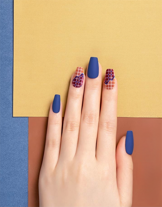GDL Nail Art-Blue Grid (10000682)