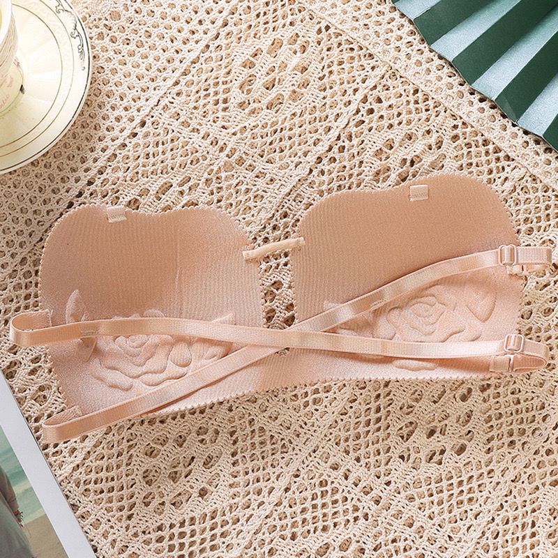 Free 1 Pc Light Padded Cute Strapless With Free Invisible Straps Strapless bra 3D20024  (suitable for small cup size)
