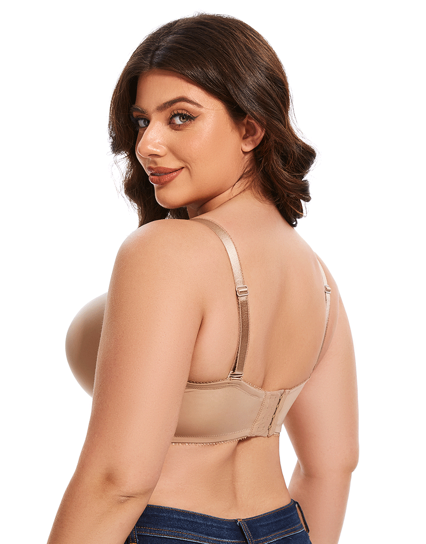 Losha Curvy Lightly Padded strapless Wired Bra-SKIN