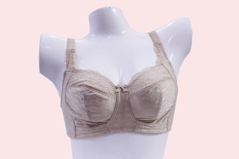 Flourish Exclusive Total Support Cotton Rich Embroidererd Bra Skin - 230496