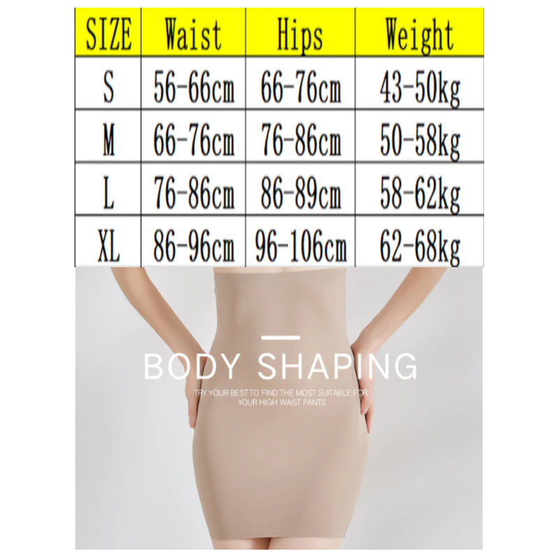 Women Seamless Slimming Half Slip Belly Control Saree Body Shaper Lifter Shapewear 29488