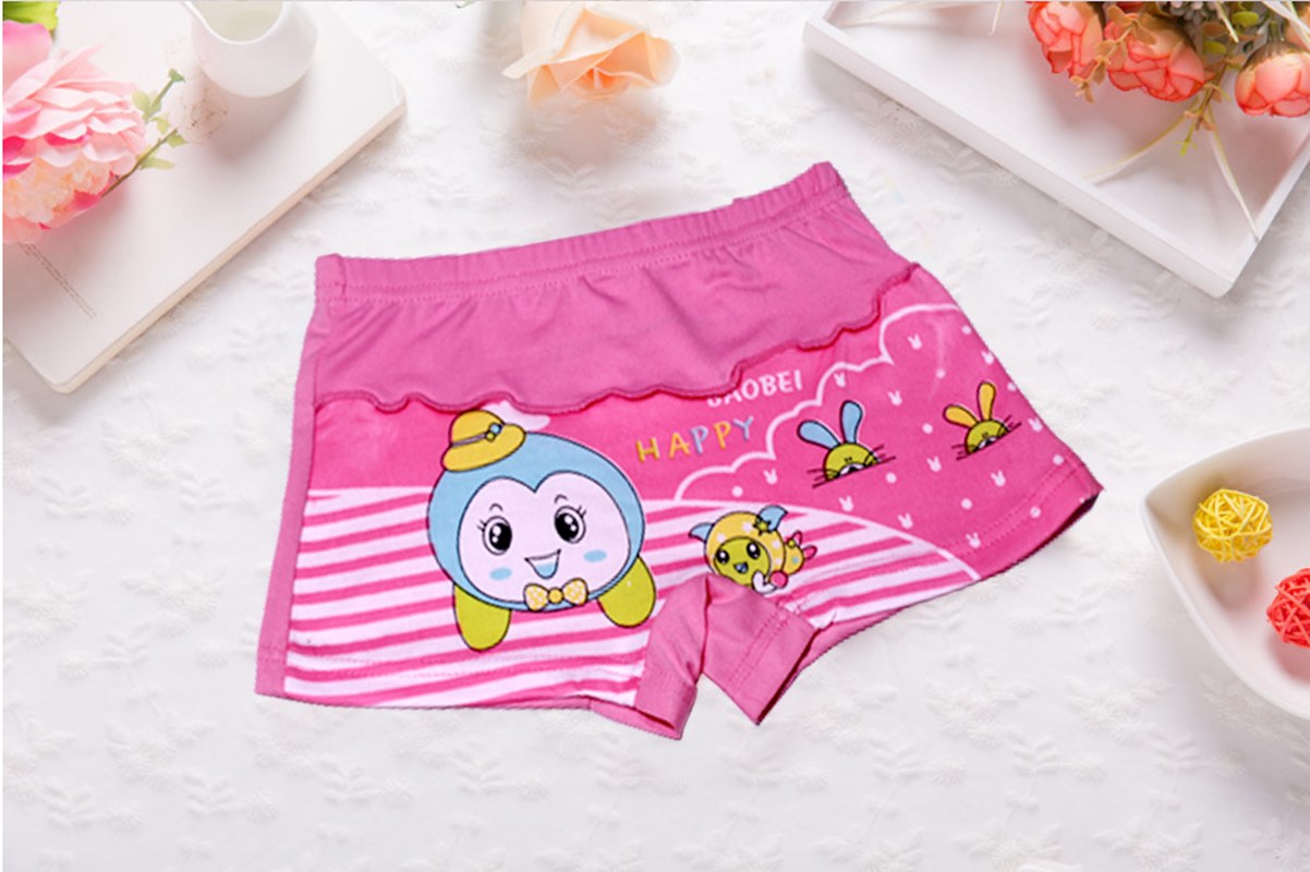 Flourish 3 Pcs Panties Girls Cotton Boxer Random Designs