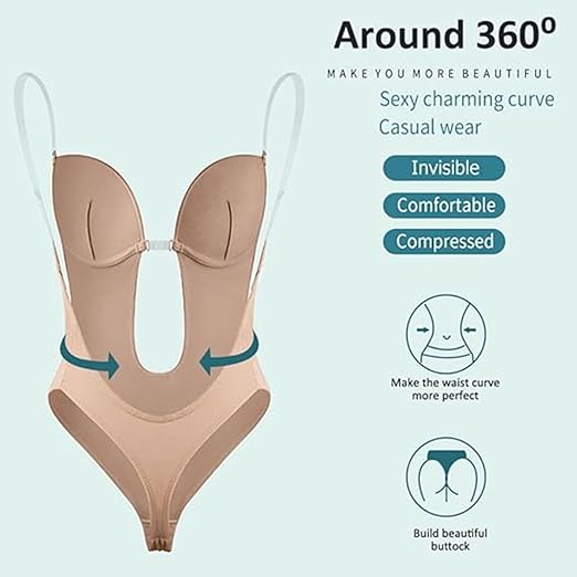 High Quality Invisible & Adjustable Straps Full Body Shaper With Toilet Hole 8809