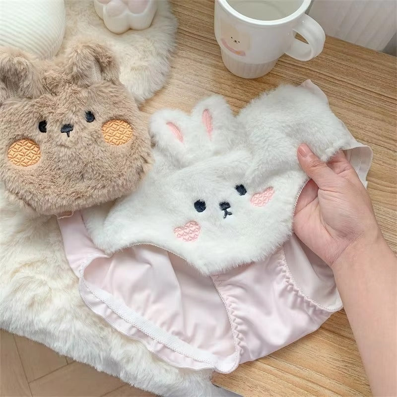New High Quality Sexy Cute Anime Soft Plush Design bra underwear Japanese cartoon rabbit underwear Bra & Panty Set 582