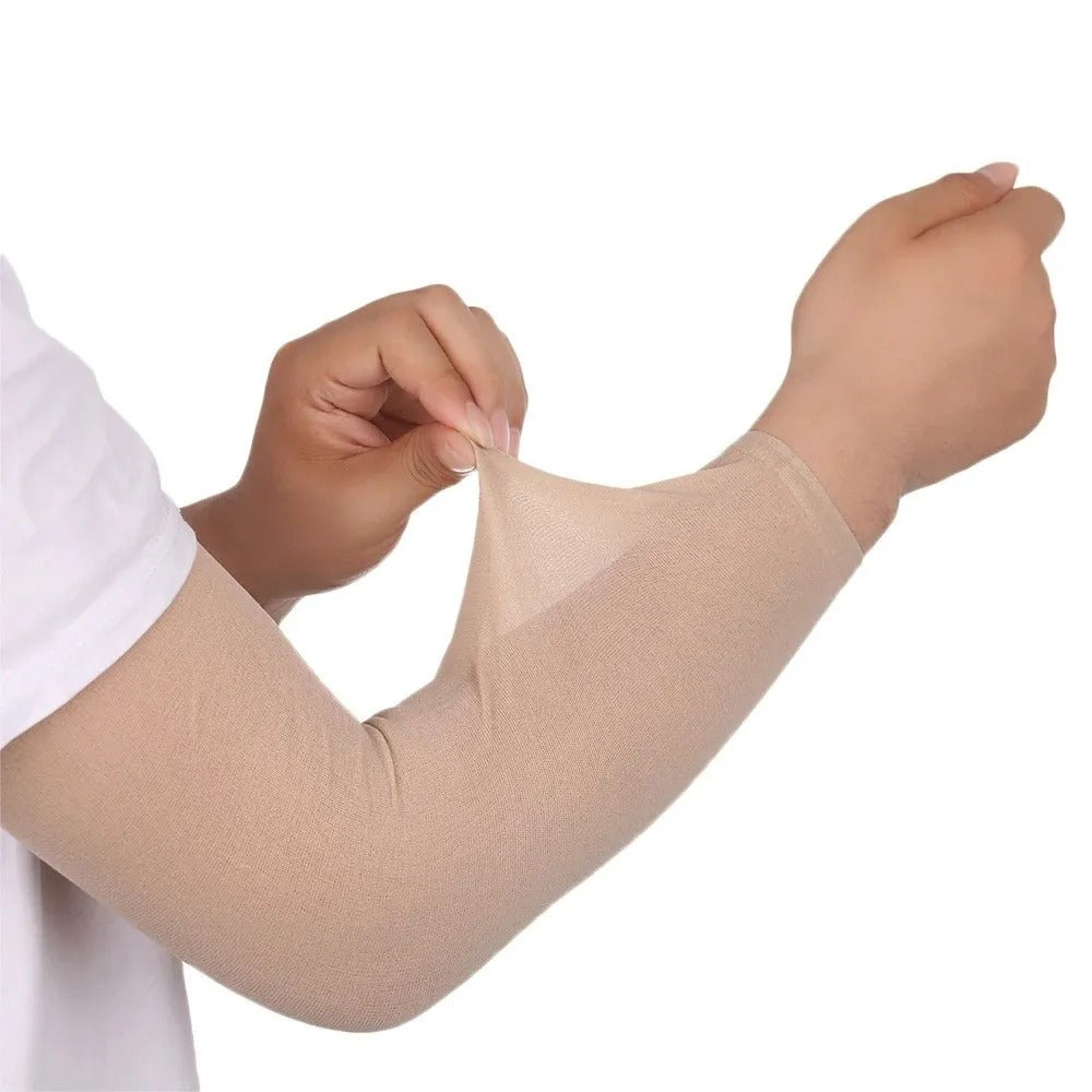 Flourish 1 Pair Sun Protection Compression Cooling Sports Arm Sleeves Warmer Covers for Men Women, Cycling Golf Basketball Driving Fishing Running