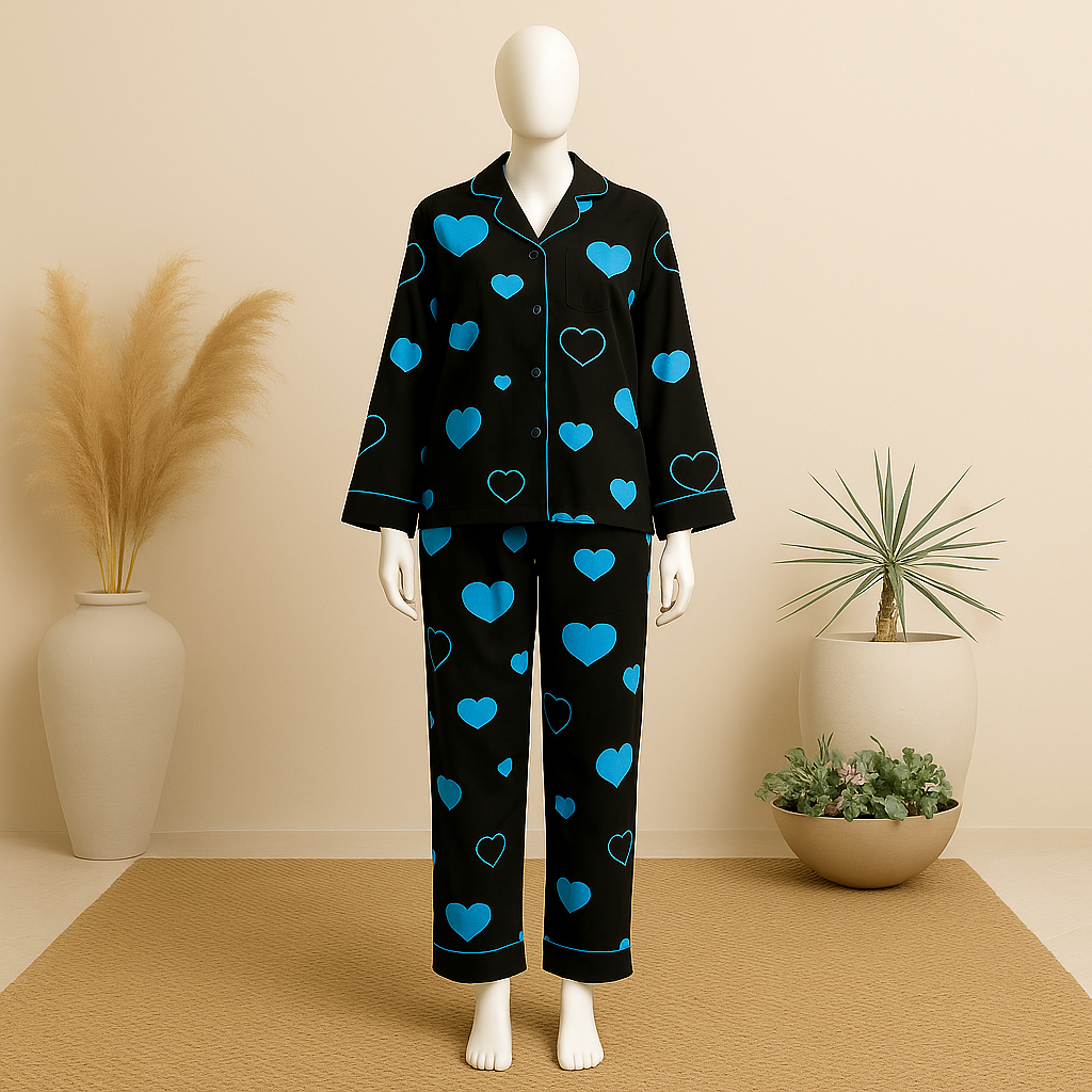 Flourish Summer  Cooling Linen 2-Piece Pajama Set  With Scrunchie