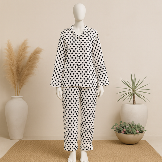 Flourish Summer  Cooling Linen 2-Piece Pajama Set  With Scrunchie