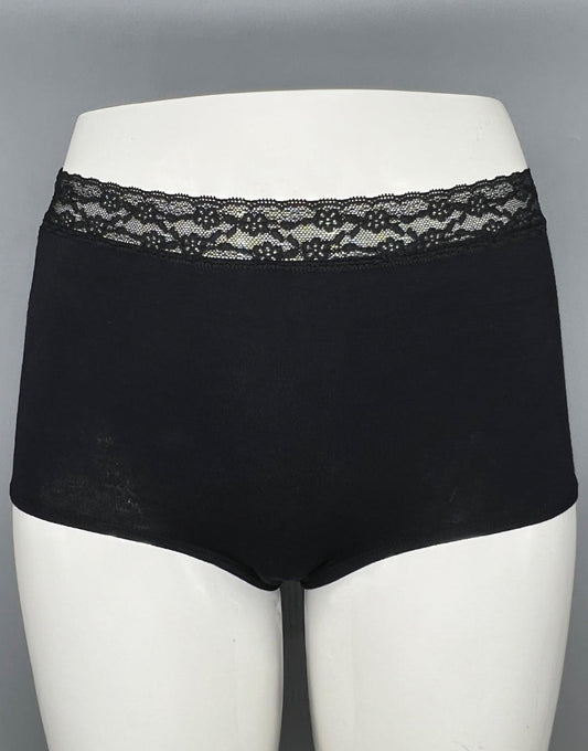 LOSHA VISCOSE COTTON BOYSHORT -BLACK