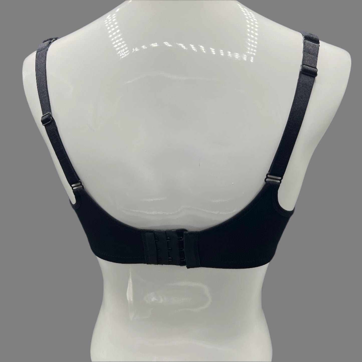 Losha Curvy Double Layered Minimizer Wired Bra with Lace Touch-BLACK