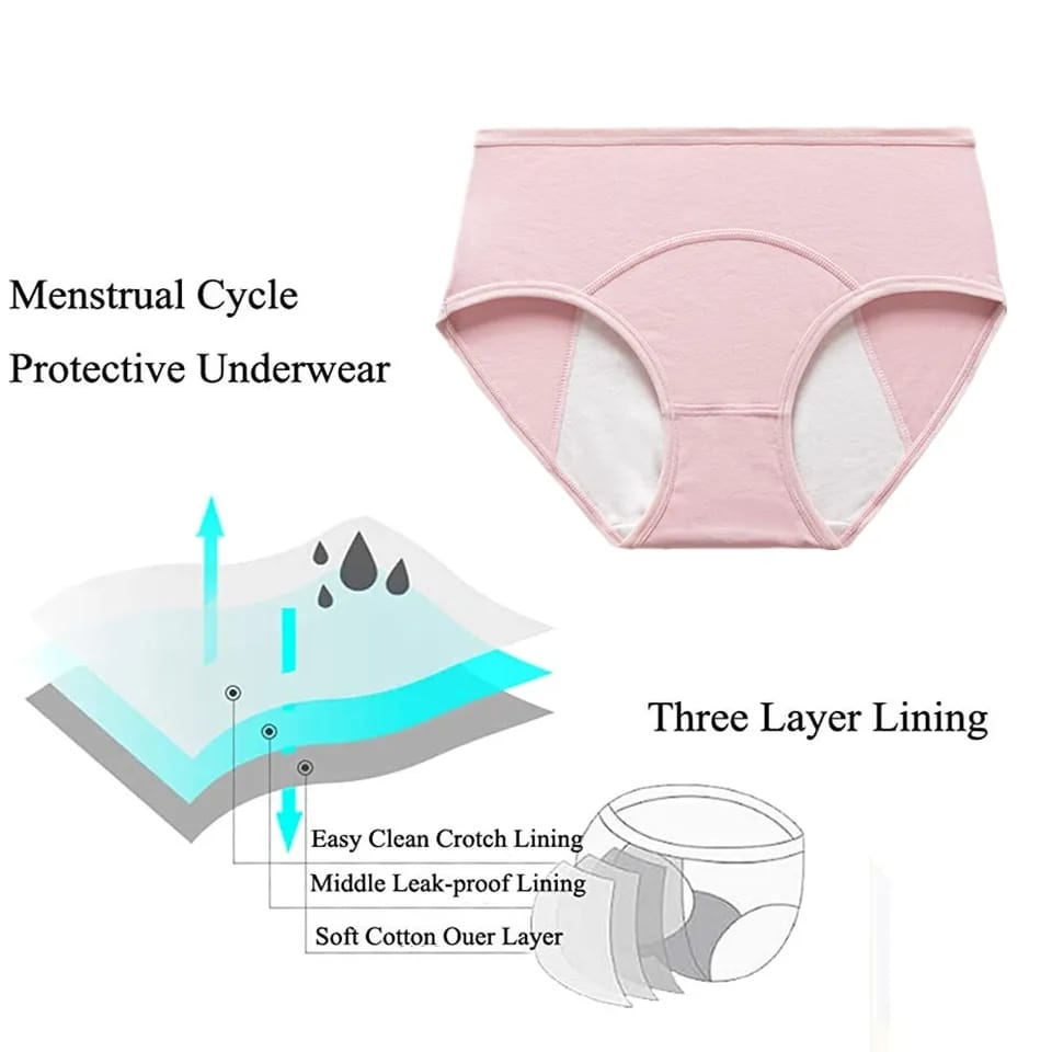 Flourish Pack Pack of 3 Low Waist High Quality Leak Proof Periods Panties