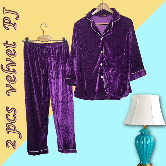 Flourish New High Quality Velvet T-Shirt & Pajama Winter Suit
