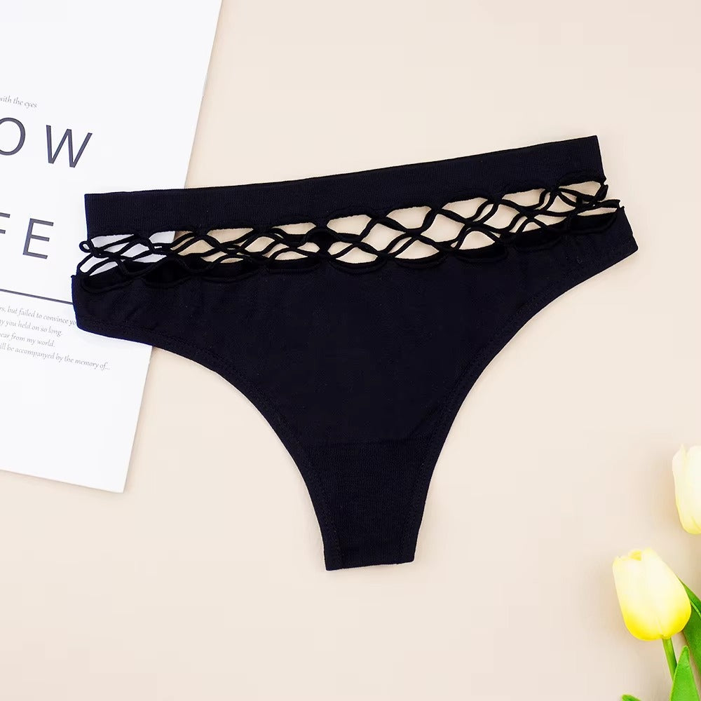Pack Of 3 Sexy T Shape Mesh Hole Design G-string Panties 8850