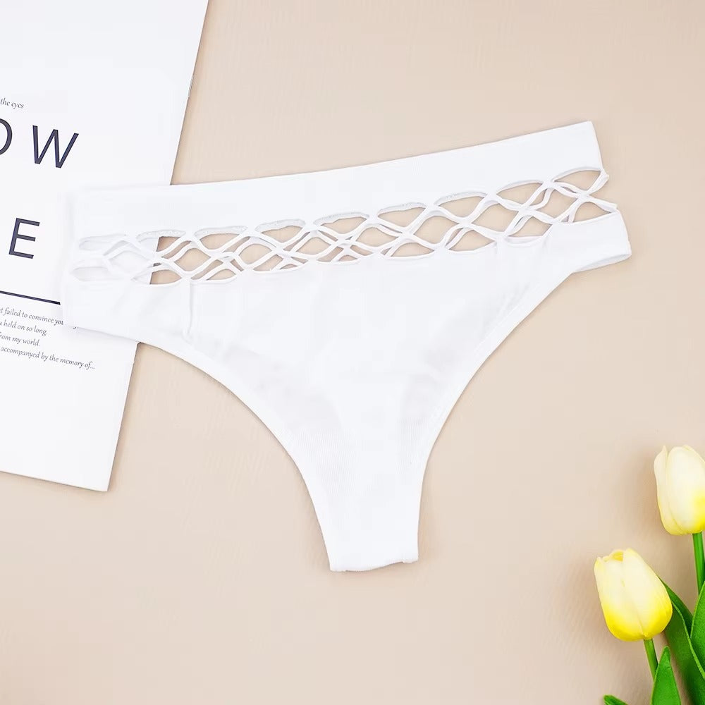 Pack Of 3 Sexy T Shape Mesh Hole Design G-string Panties 8850