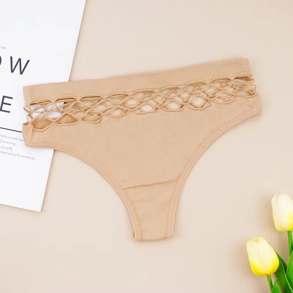 Pack Of 3 Sexy T Shape Mesh Hole Design G-string Panties 8850