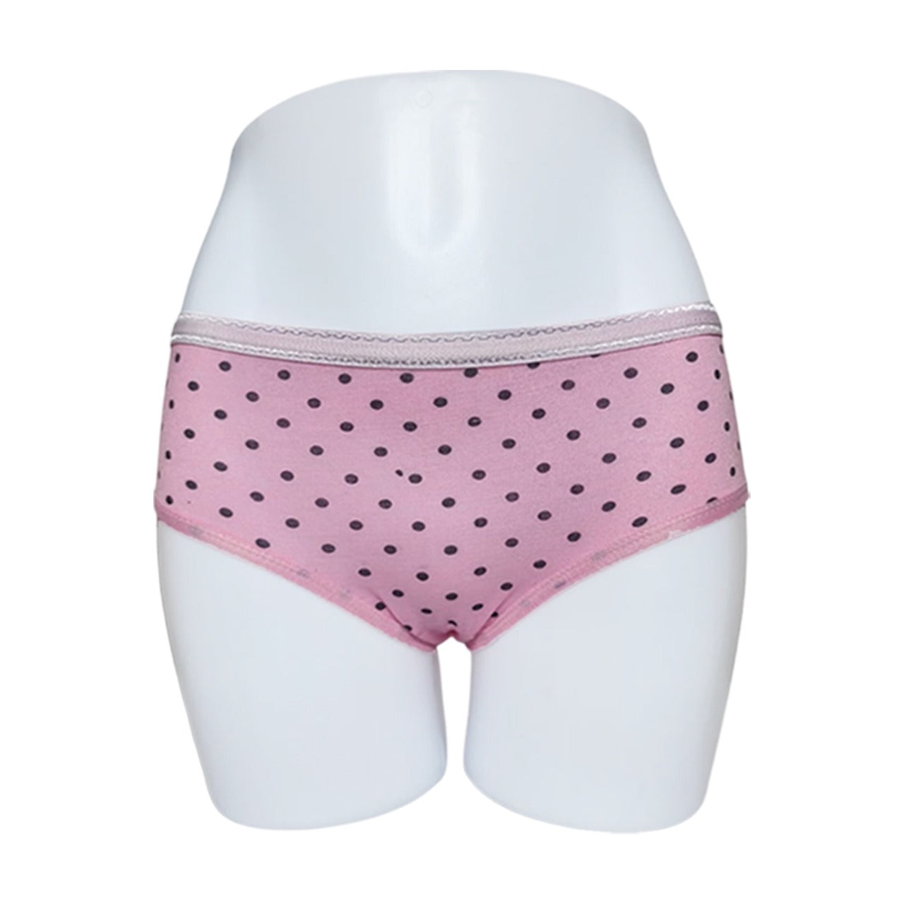 Flourish Budget Pack Of 5 Comfortable Polka Dotted Cotton Brief Women Seamless Underwear Panties 3201