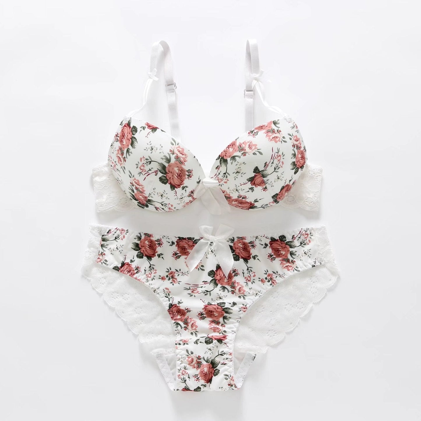 Flourish Floral Printed Ruby Rose Floral Lace Lingerie Set – Bra & Panty Set  111