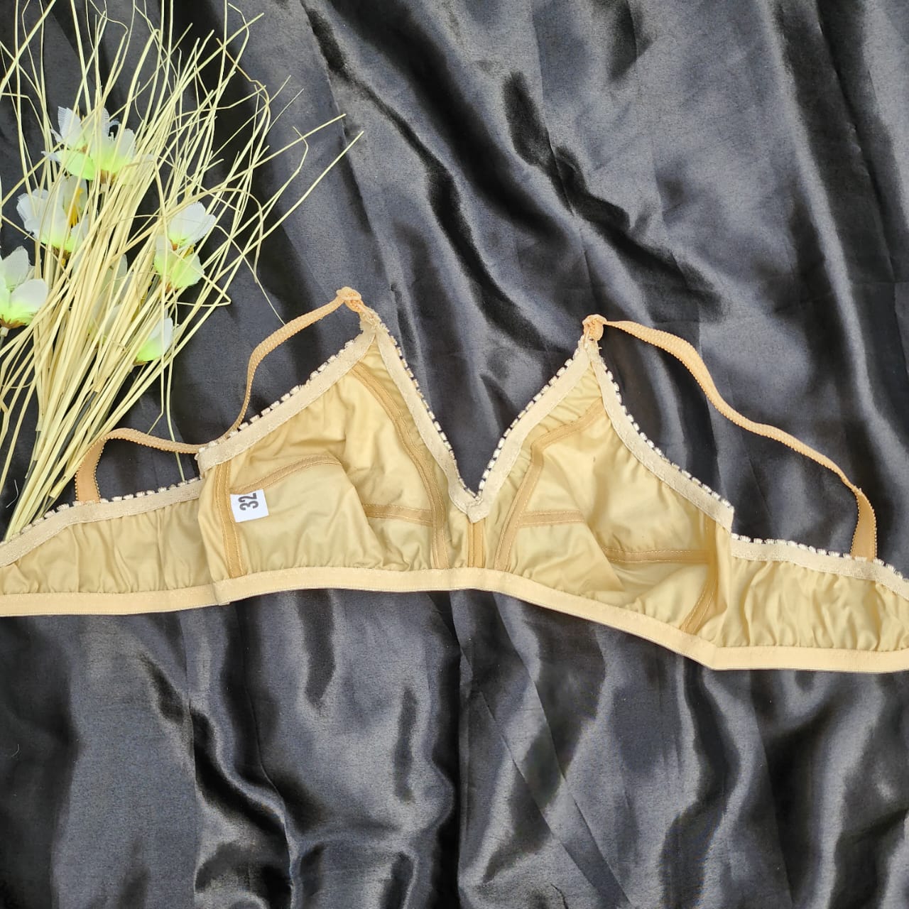 New Non Padded Non Wired Luxe Net Pure Cotton Comfortable Full Coverage Bra