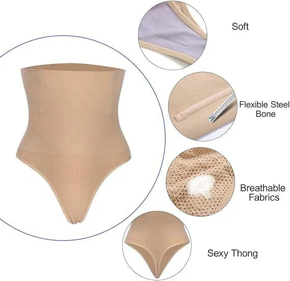 1 pcs Seamless High Waist Belly Control High Absorbing Girdle Tummy Control Body Shaper