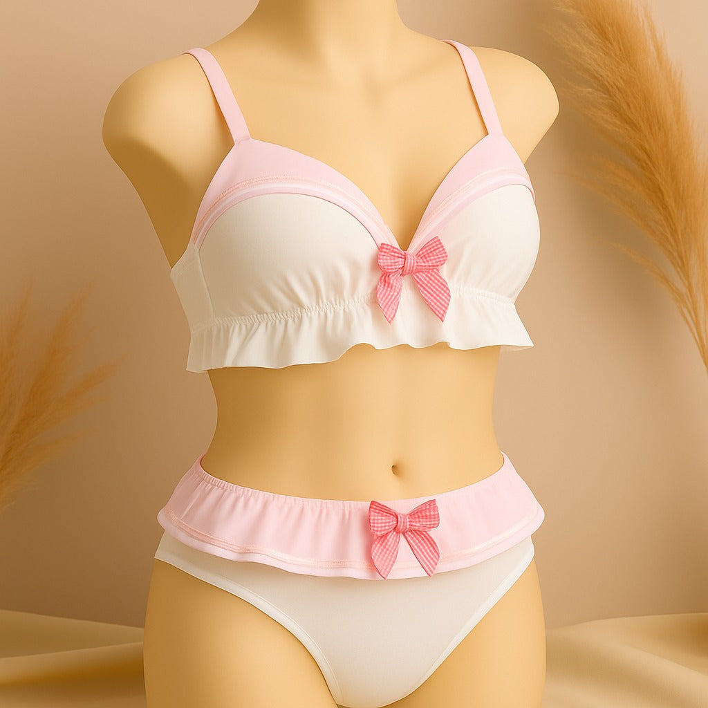 High Quality Sailor Moon Style Cute Bra and Pantie Set Bralette Lingerie 2004
