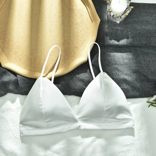 1 Pc New Soft & Pure Silk Triangle Cup Light Padded T-Shirt Bra One Hook Padded Bra 2051