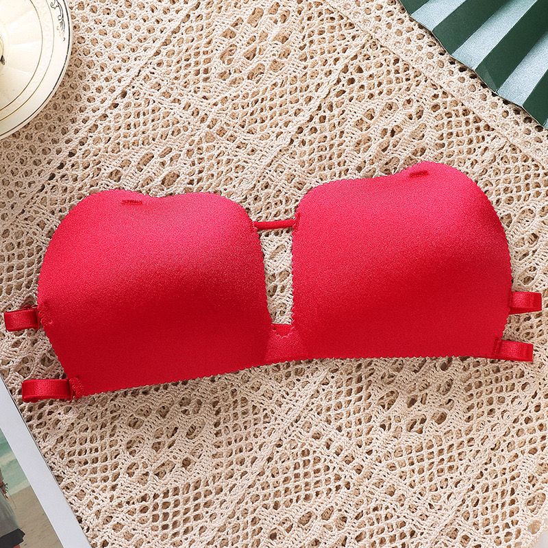 Free 1 Pc Light Padded Cute Strapless With Free Invisible Straps Strapless bra 3D20024  (suitable for small cup size)