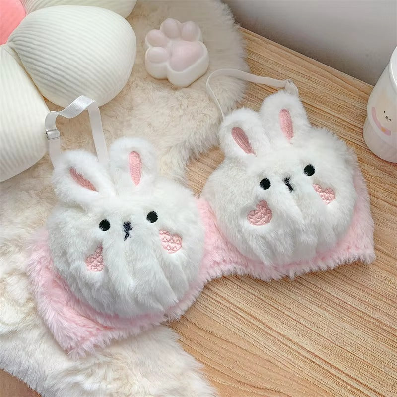 New High Quality Sexy Cute Anime Soft Plush Design bra underwear Japanese cartoon rabbit underwear Bra & Panty Set 582