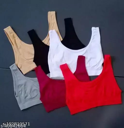 Pack Of 3 - Nylon Seamless Non-Padded Non-Wired Air Bra