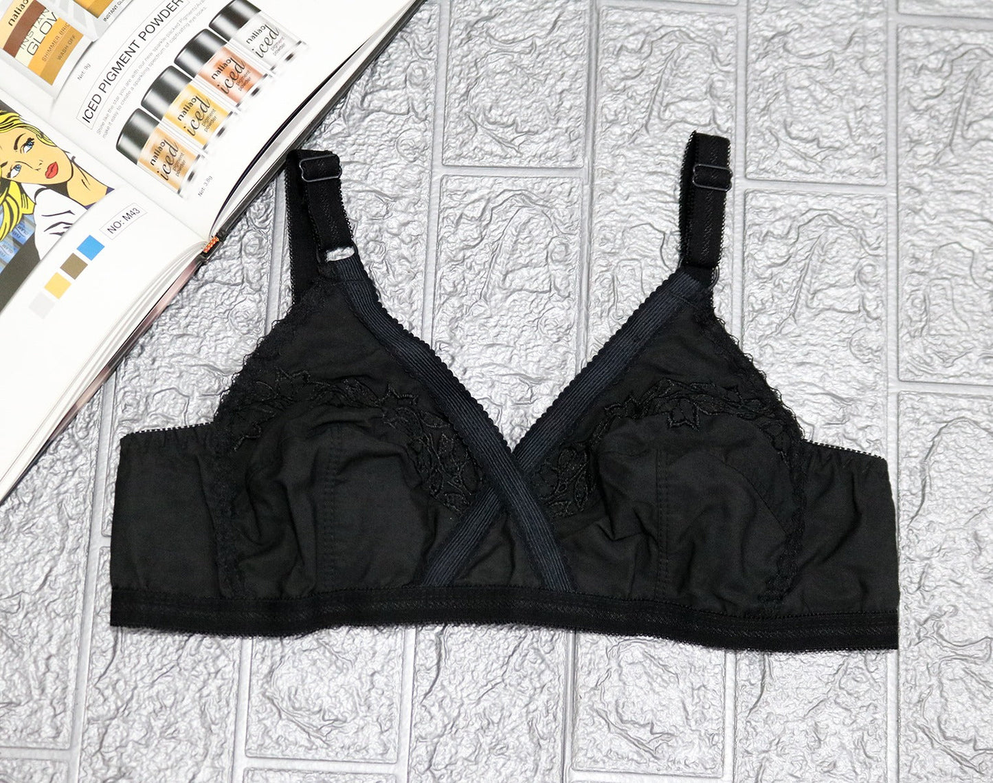Flourish Cotton Cros Non-Padded Non-Wired Full Cover Bra