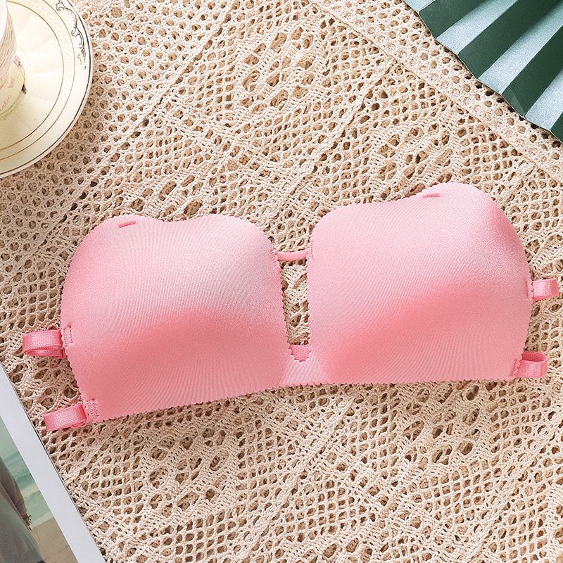 Free 1 Pc Light Padded Cute Strapless With Free Invisible Straps Strapless bra 3D20024  (suitable for small cup size)