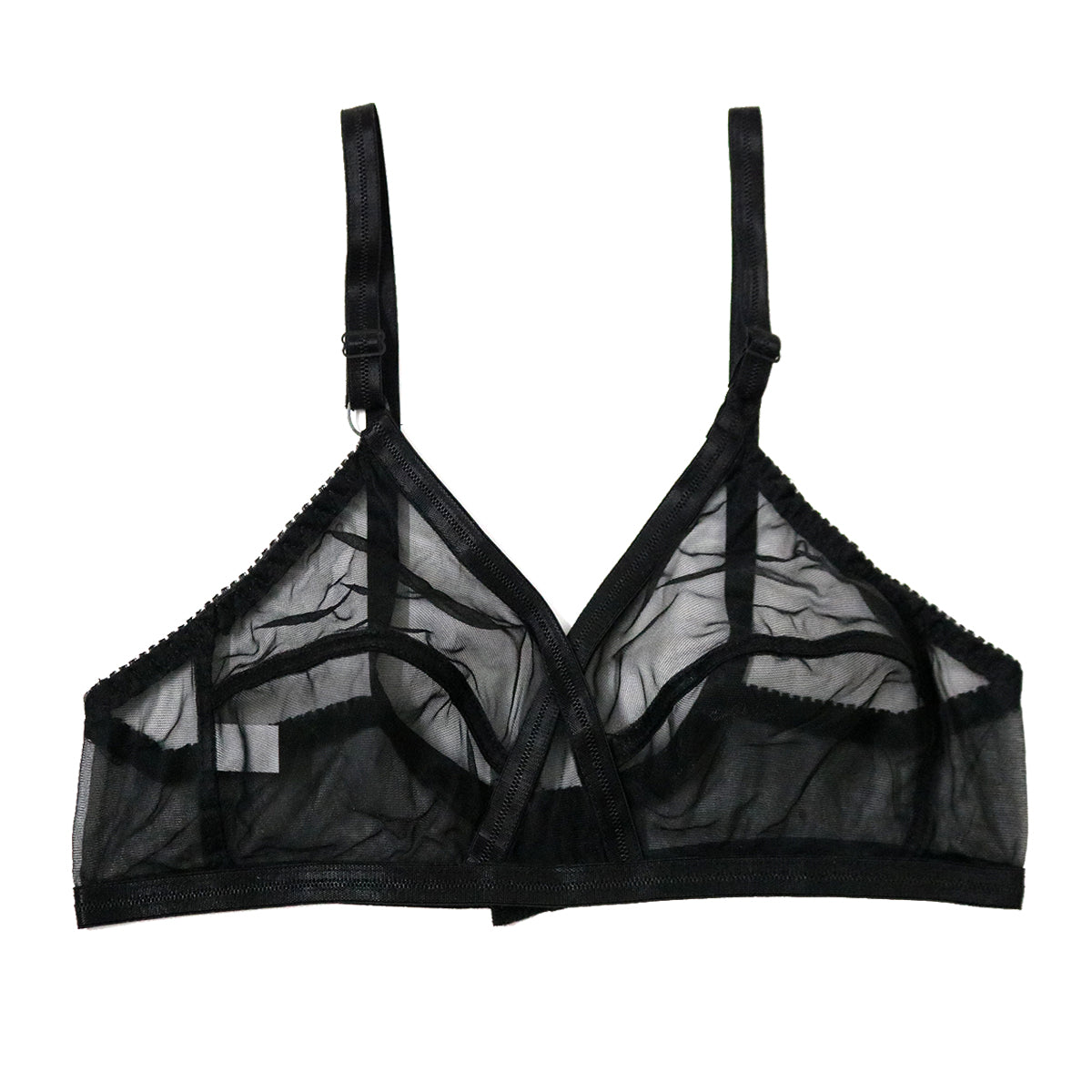 Pack Of 2 Non-Padded & Non-Wired Cotton Full Cover Full Net Transparent Bra