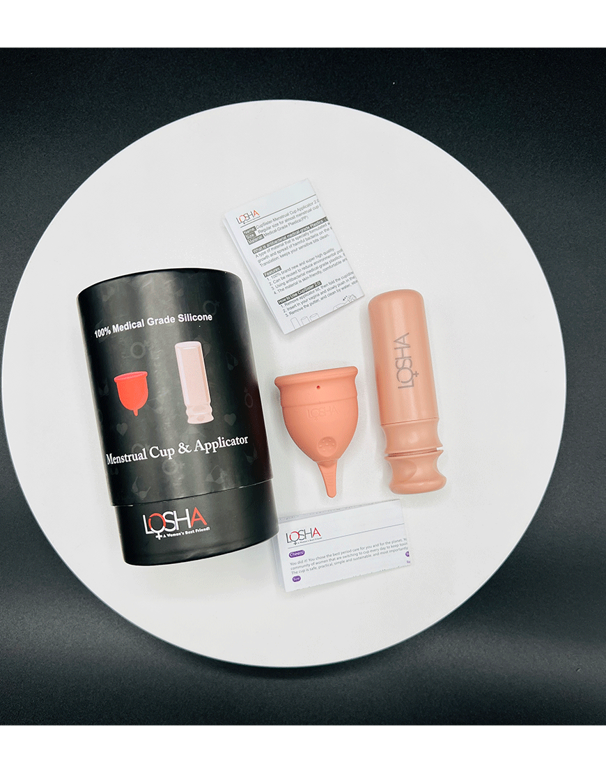Losha Menstrual Cup & Applicator -Nude