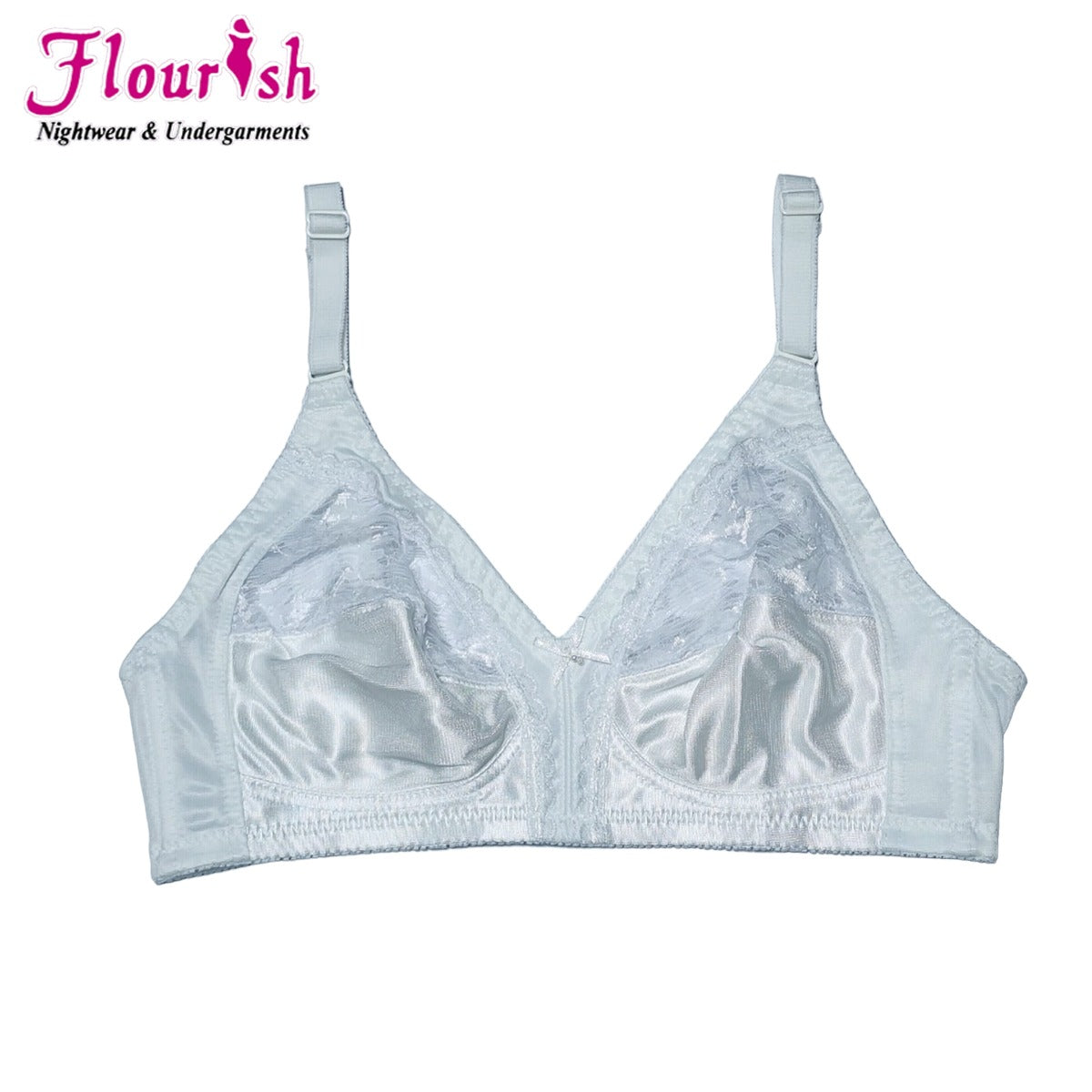 Flourish Nancy Bra Non Padded Non-wired Half Net attractive style Casual bra For Girls Wen
