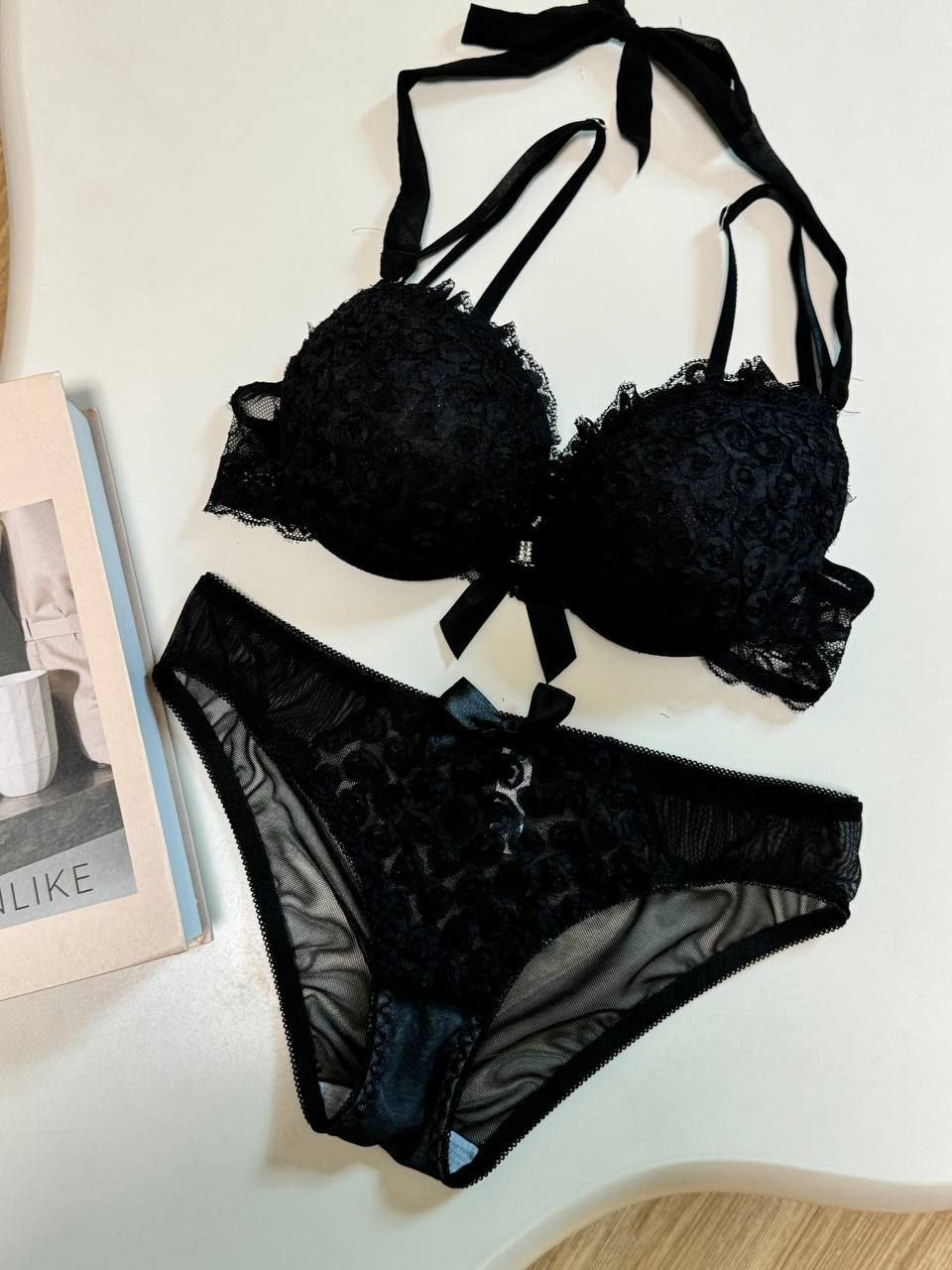 New High-Quality Front Open 2 In 1 Shoulder Straps Wired Push Up Bra And Panty Set E512