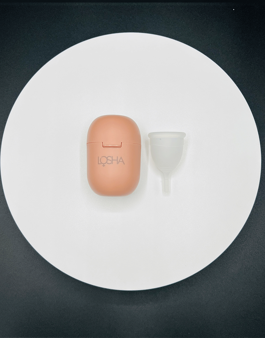Losha Menstrual Cup WITH CupMate Sterilization Box-WHITE